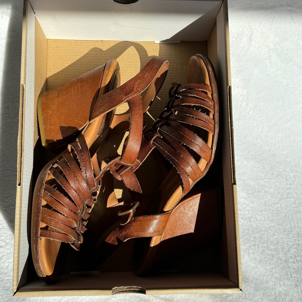 Kork-Ease Pepper High Heel Strappy Sandal in Cruz/Tan Size 10/42